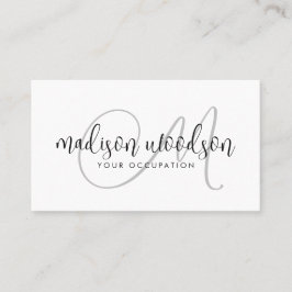 Cartão De Visita Assinatura de Script Manuscrito Monograma