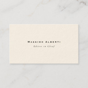 Cartão De Visita Assinatura Elegante Simples Creme Minimalista Mode