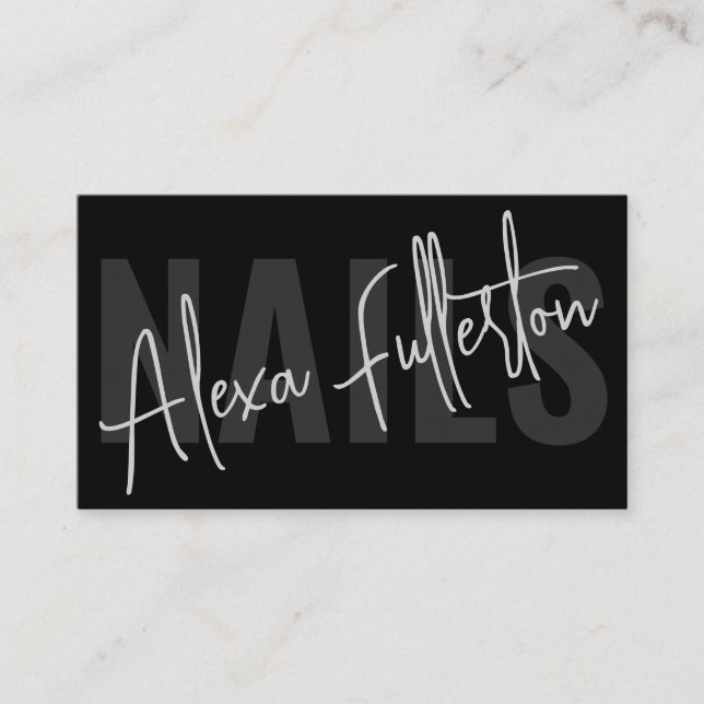 Cartão De Visita Assinatura Manicurista de Tecnologia Nail Nail Mod (Frente)