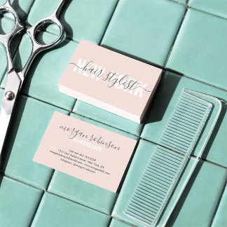 Cartão De Visita Assinatura moderna de script de estilista de cabel