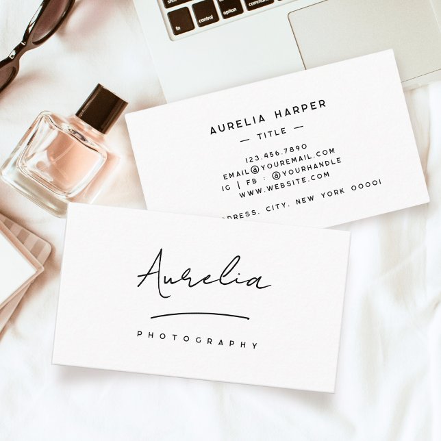 Cartão De Visita Assinatura personalizada de logotipo moderna e soc (Criador carregado)