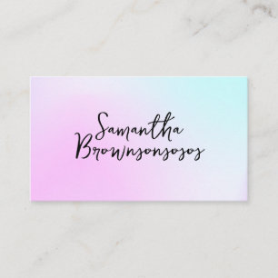Cartão De Visita Assinatura Rosa Soft minimalista pastel