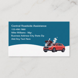 Cartão De Visita Assistência Rodoviária de Reparo Automotivo