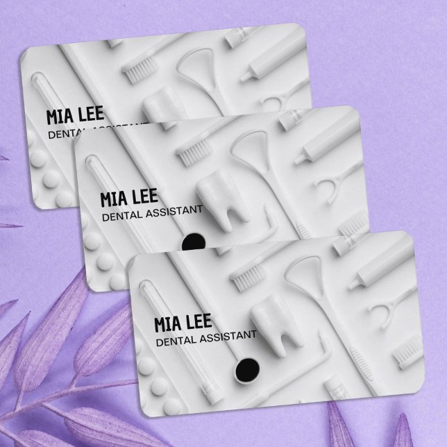 Cartão De Visita Assistente dentário (Dental Visiting Cards)