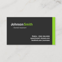 Assistente dentário - Verde minimalista moderno