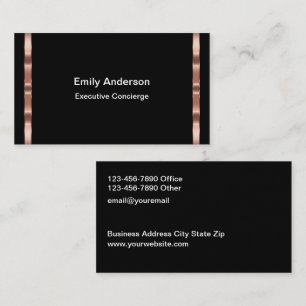 Cartão De Visita Assistente Pessoal Concierge Executivo Elegante