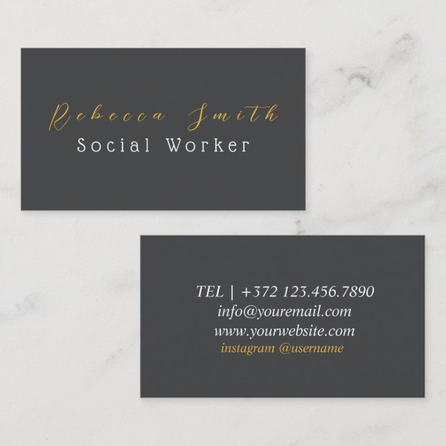 Cartão De Visita Assistente Social (Frente/Verso)