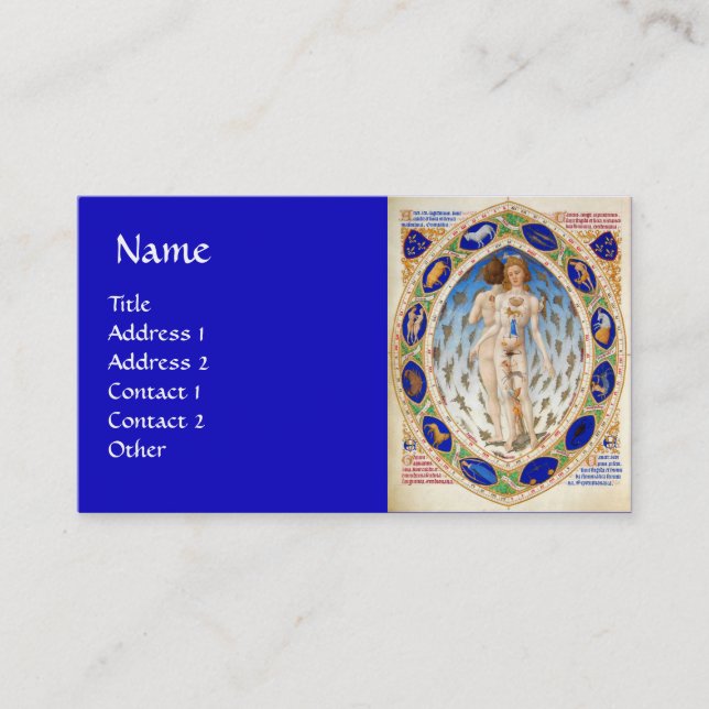 Cartão De Visita ASTROLOGIA ANTIGA E SINAIS ZODIACAIS Astrologista (Frente)