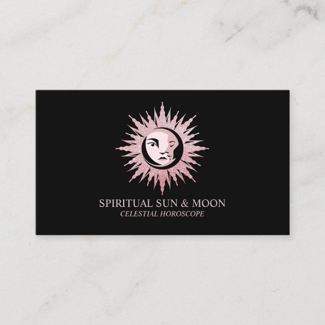 Cartão De Visita Astrologia Celestial Sol Lua Espiritual (Frente)