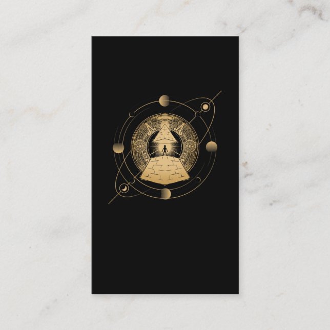 Cartão De Visita Astrologia da Pirâmide Egípcia Sagrada Geometria (Frente)