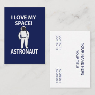Cartão De Visita Astronauta Eu Amo Meu Espaço Astronauta
