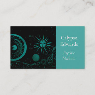 Cartão De Visita Astronomia Negra-Lua Celestial Tarot Psicia