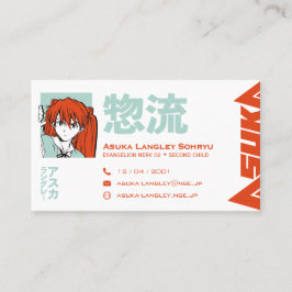 Cartão De Visita Asuka Langley Sohryu Evangelion