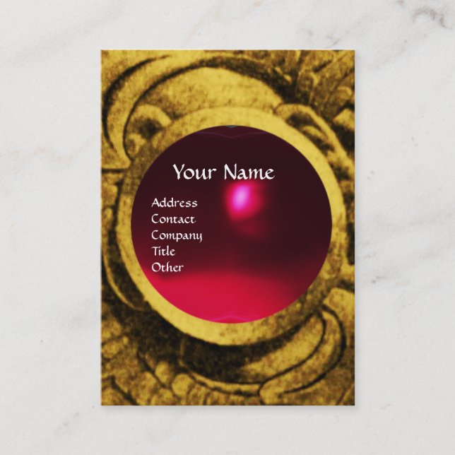 Cartão De Visita ATENA E MONOGRAMA DO GRIFFINS DE LUTA, Rua Vermelh (Frente)