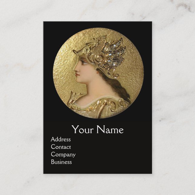 Cartão De Visita ATENA E MONOGRAMA DO GRIFFINS DE LUTA, Rua Vermelh (Frente)