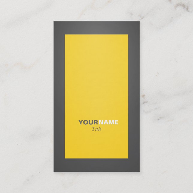 Cartão De Visita Atenção de Groupon Amarelo (Frente)