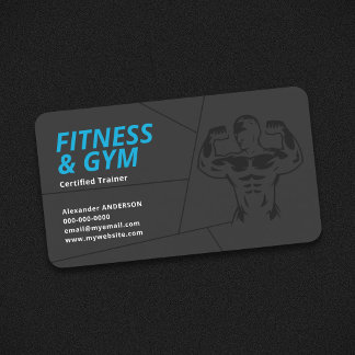Cartão De Visita Athletic Gym & Fitness - Trainer