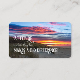 Cartão De Visita Atitude positiva - citação motivacional do treino