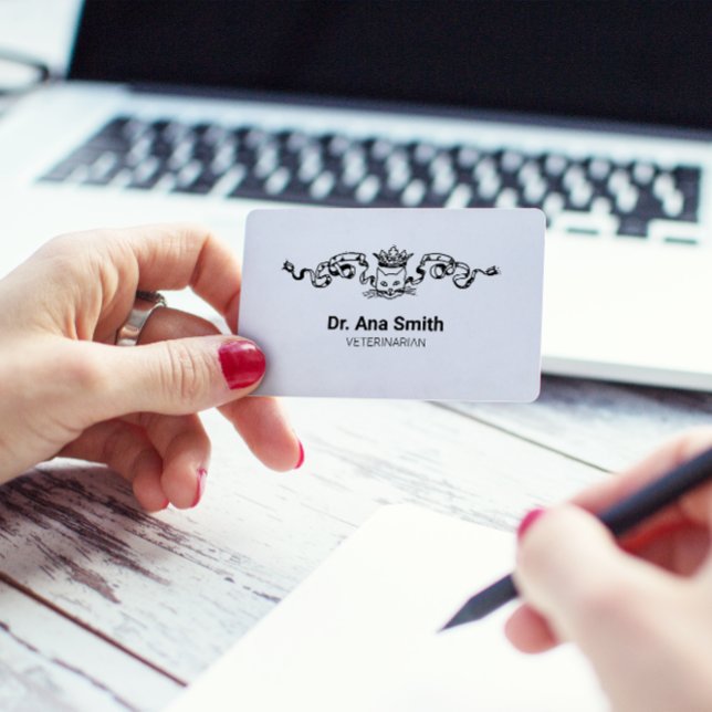 Cartão De Visita Atividade de medicina veterinária de gatos ilustra (Criador carregado)