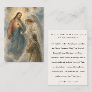 Cartão De Visita Ato de Comunhão Espiritual Católica