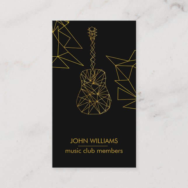 Cartão De Visita Ator de Professores do Mundo de Música em Violão,  (Frente)