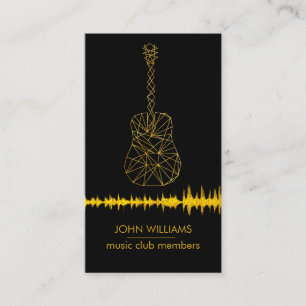 Cartão De Visita Ator de Professores do Mundo de Música em Violão, 