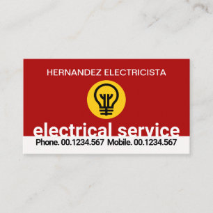 Cartão De Visita Atordoante Camadas Vermelhas Funciona Elétrica