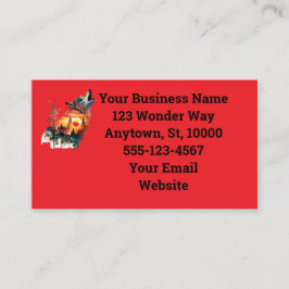 Cartão De Visita Atordoante Silhouette Howling Wolf