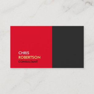 Cartão de visita Atrativo Vermelho da Cinza Trendy
