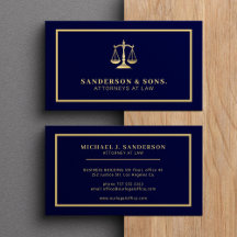 Attorney at law professional elegant gold navy