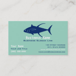 Cartão De Visita Atum Yellowfin Personalizado Pesca no Alto Mar
