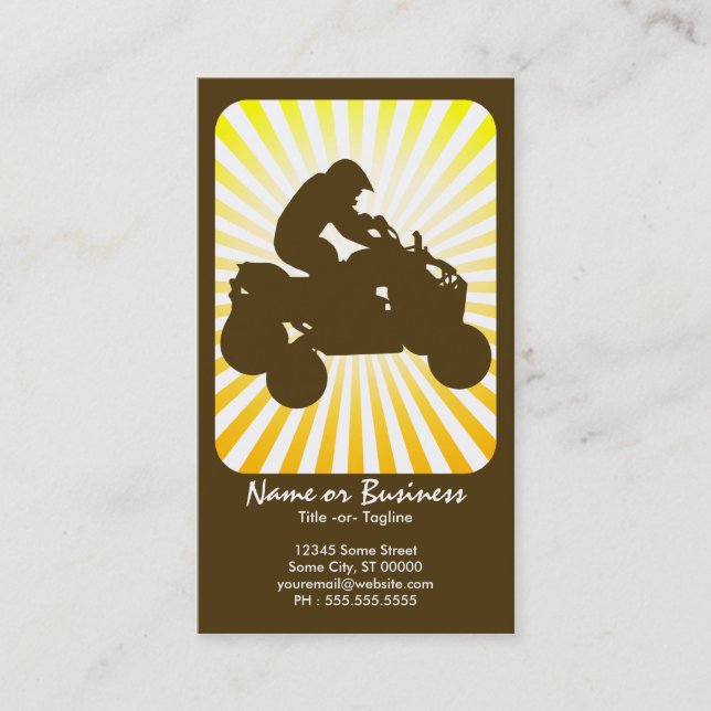 Cartão De Visita atv : raios retrorreflectores: (Frente)