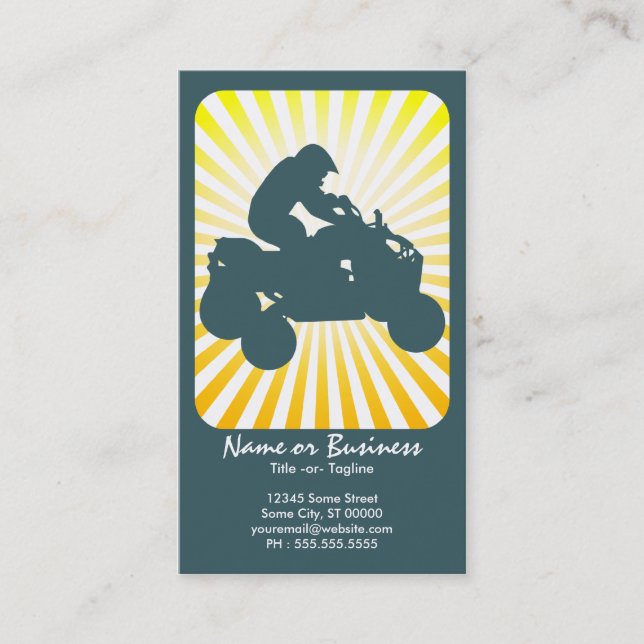 Cartão De Visita atv: raios retros: (Frente)