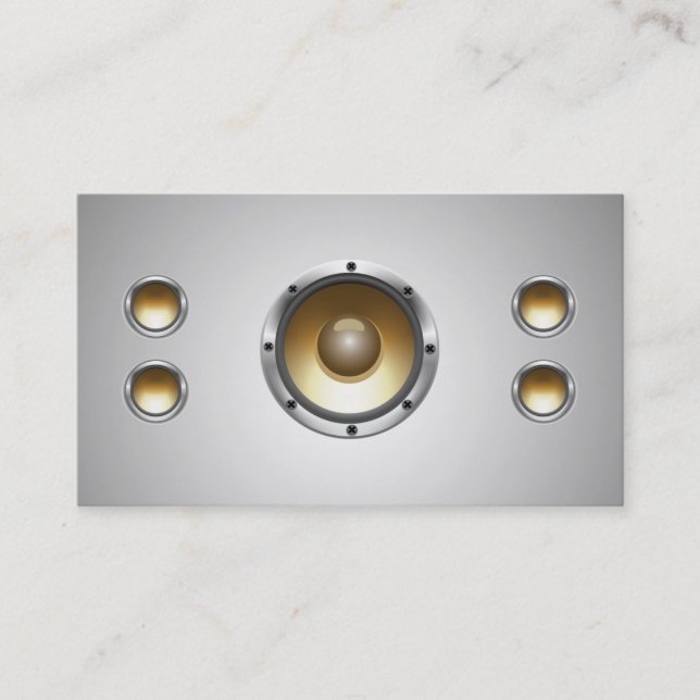 Cartão de visita audio legal do DJ dos (Frente)