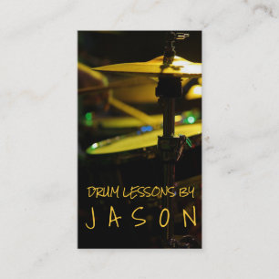 Cartão De Visita Aulas de Bateria Instrumento Instrutor de Música