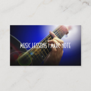 Cartão De Visita Aulas de Guitarra Música  Instrutor de Instrumento