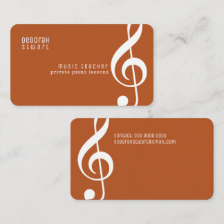 Cartão De Visita Aulas particulares de música / professor terracott