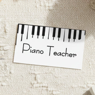 Cartão De Visita Aulas particulares de piano