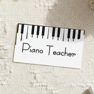Cartão De Visita Aulas particulares de piano