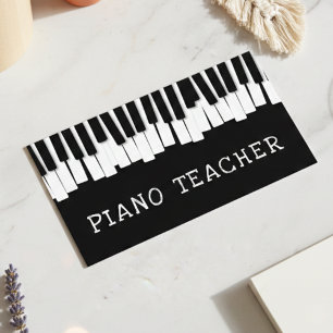 Cartão De Visita Aulas particulares de piano