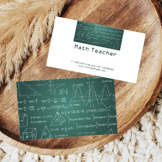 Cartão De Visita Aulas particulares para professores de matemática