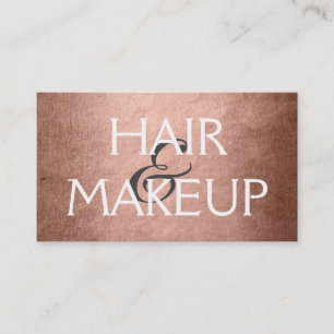 Cartão De Visita Aumentaram o cabelo & a composição da folha