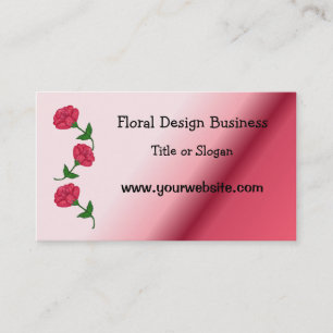 Cartão De Visita Aumentou o design de negócio floral