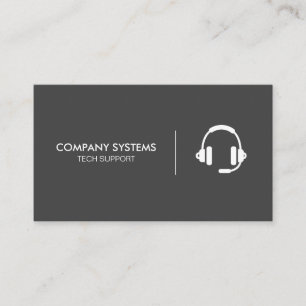 Cartão De Visita Auriculares incorporados simples