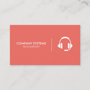 Cartão De Visita Auriculares incorporados simples