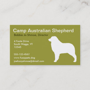 Cartão De Visita Australiano Sheherd