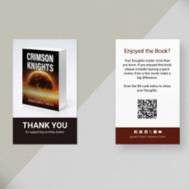 Cartão De Visita Author Review Request Card QR Code Book Launch