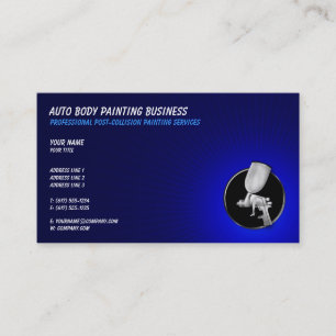 Cartão De Visita Auto corpo profissional que pinta o azul de  