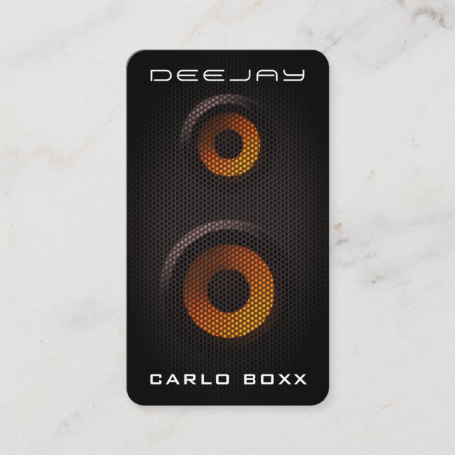 Cartão de visita auto-falante de caixa de som inve (Frente)