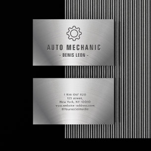 Cartão De Visita Auto mecânico Automotive Stainless Steel